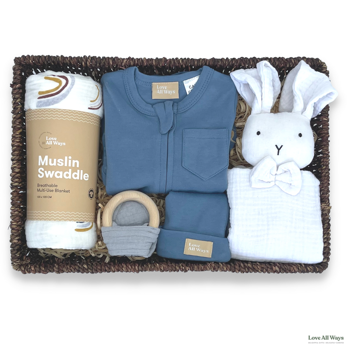 Cotton Comfort Deluxe Baby Boy Hamper