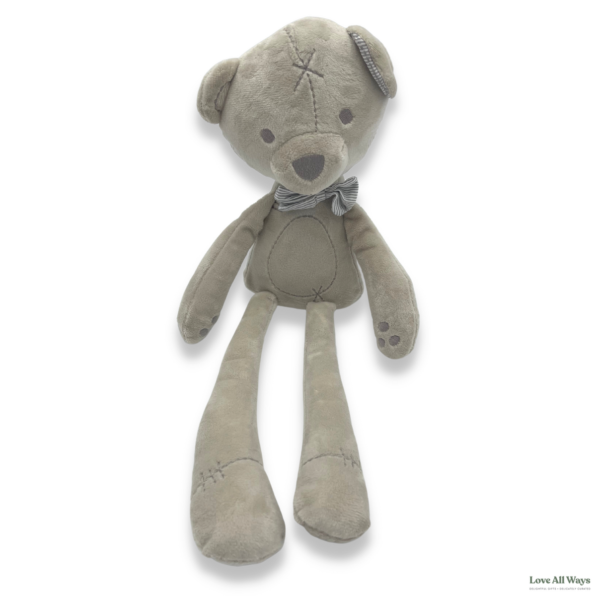 Love All Ways Plush Floppy Teddy with Bowtie