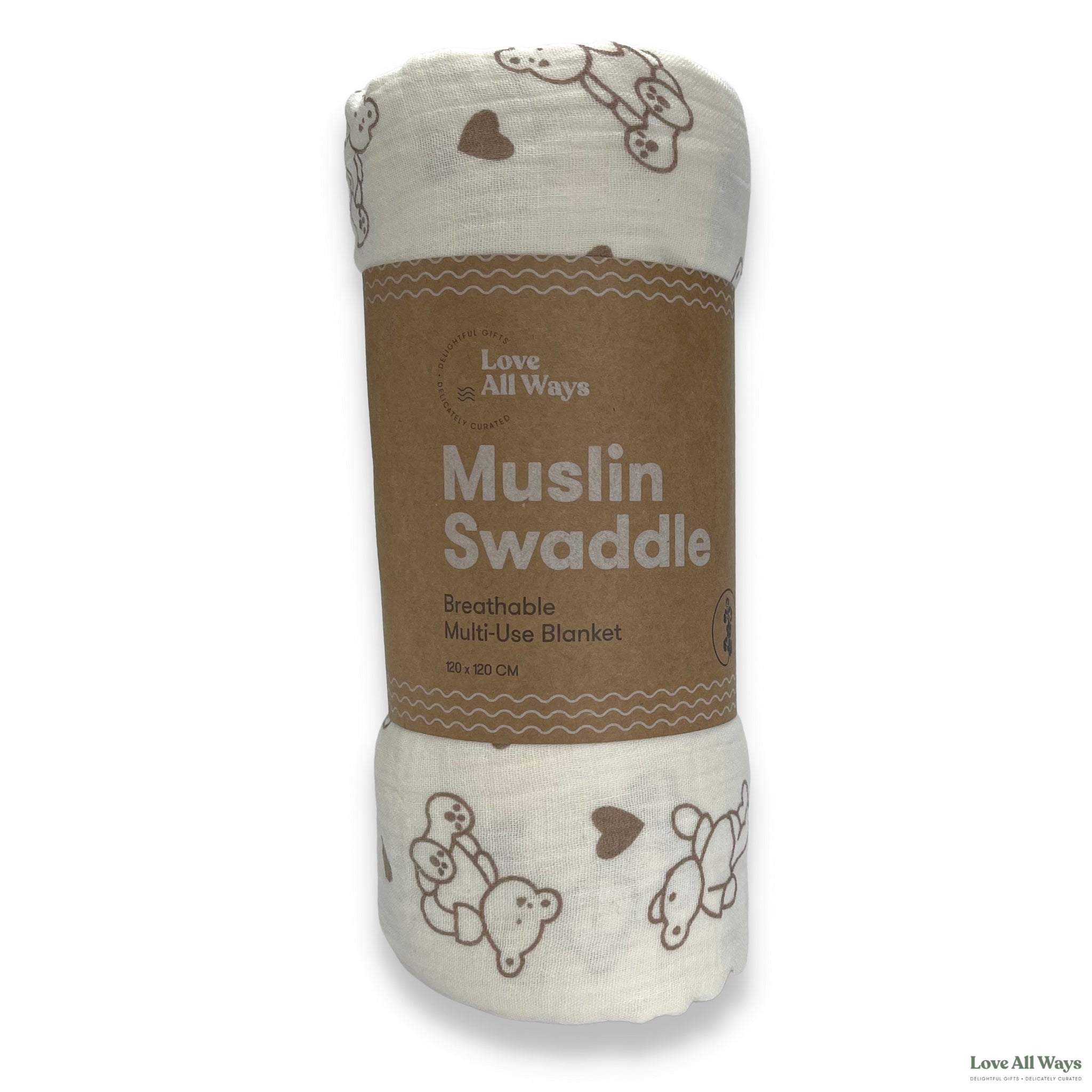 Loving Teddy Cotton Muslin Swaddle