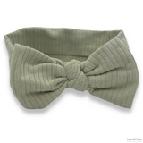 Organic Cotton Ribbed Knit Headband - Soft Sage