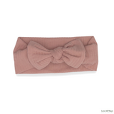 Organic Cotton Ribbed Knit Headband - Champagne Pink