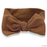 Organic Cotton Ribbed Knit Headband - Warm Caramel
