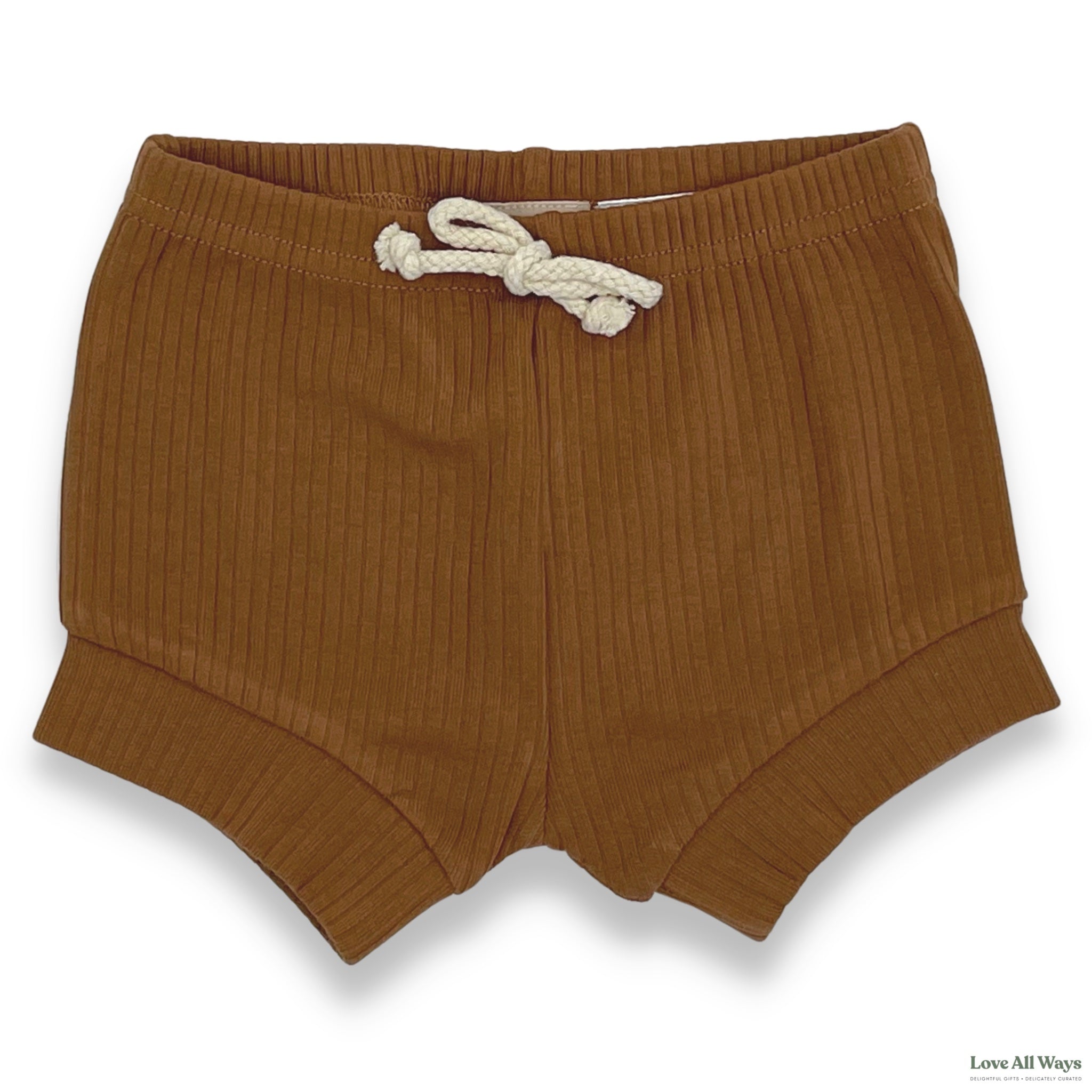 Organic Cotton Short Sleeve Ribbed Lounge Set - Iced Latte