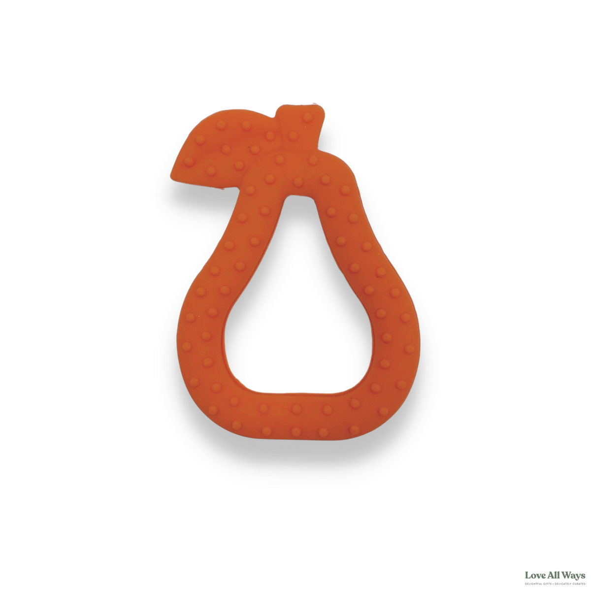 Love All Ways Pear Silicone Teether - Pumpkin