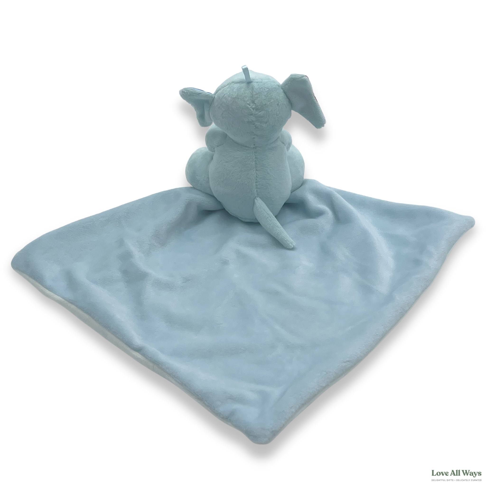 Soft Plush Security Blanket - Blue Elephant
