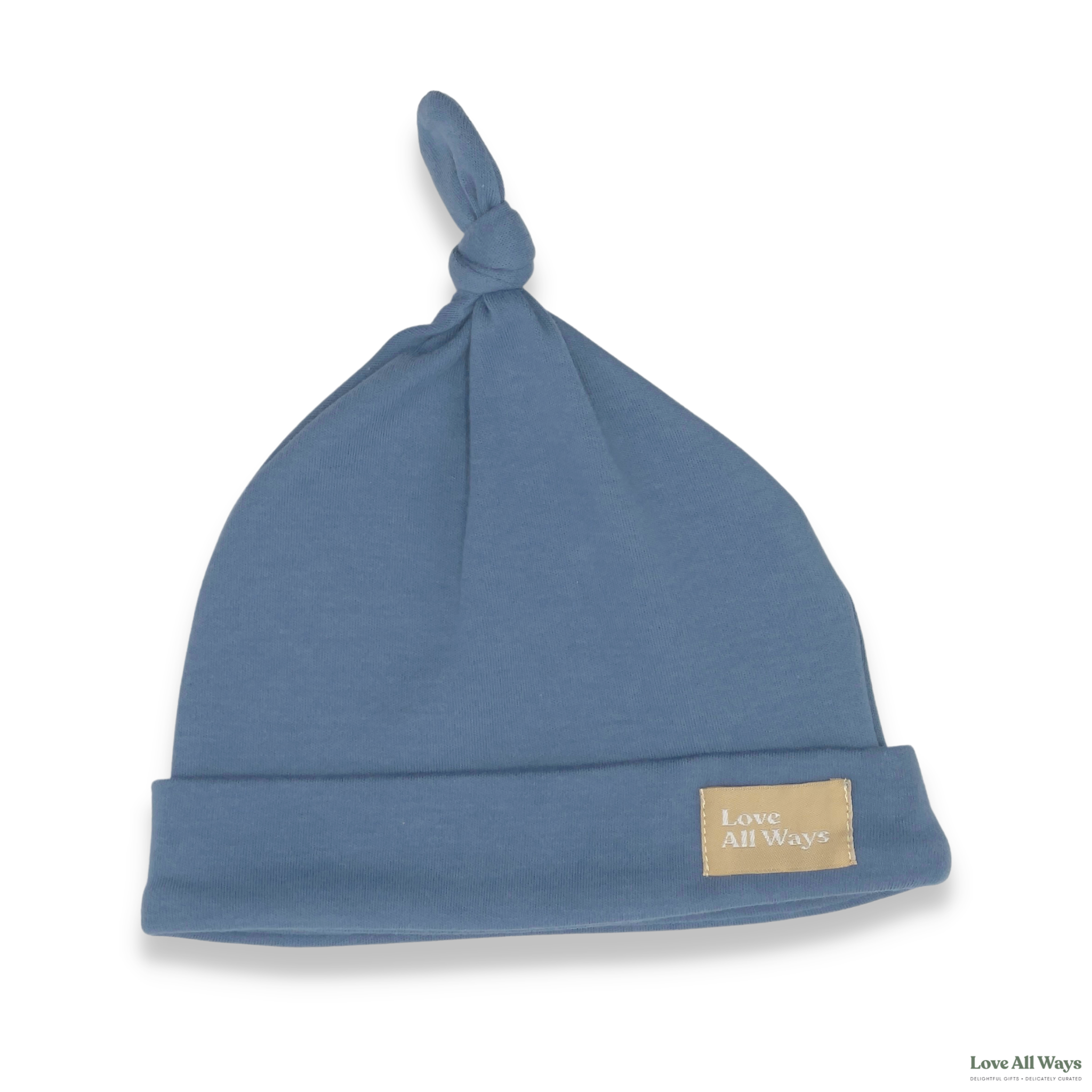 Love All Ways Cotton Adjustable Beanie-Blue Steel