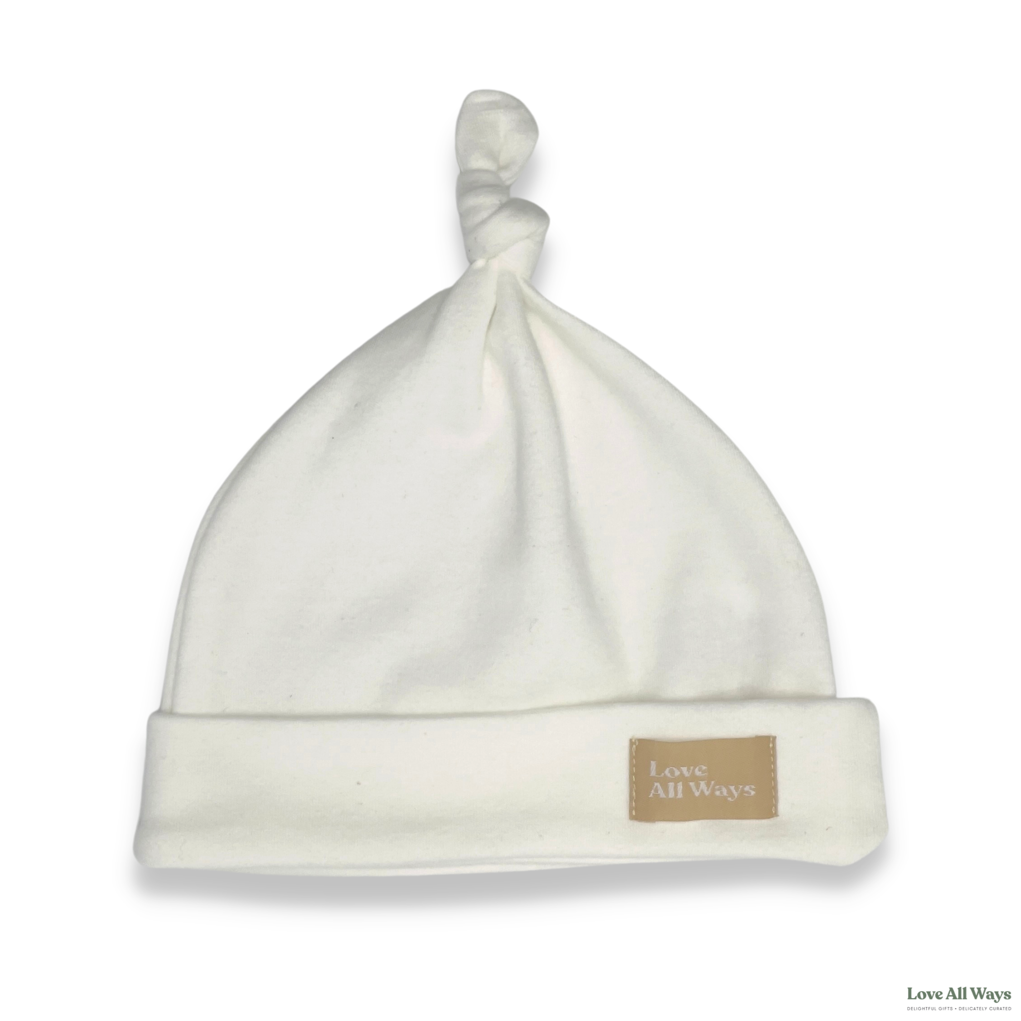 Love All Ways Cotton Adjustable Beanie-White